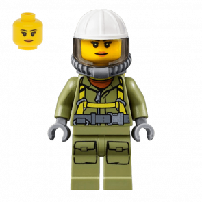 Фигурка Lego City Volcano Explorers 973pb2453 Female Worker Suit with Harness cty0681 1шт Б/У Хороший