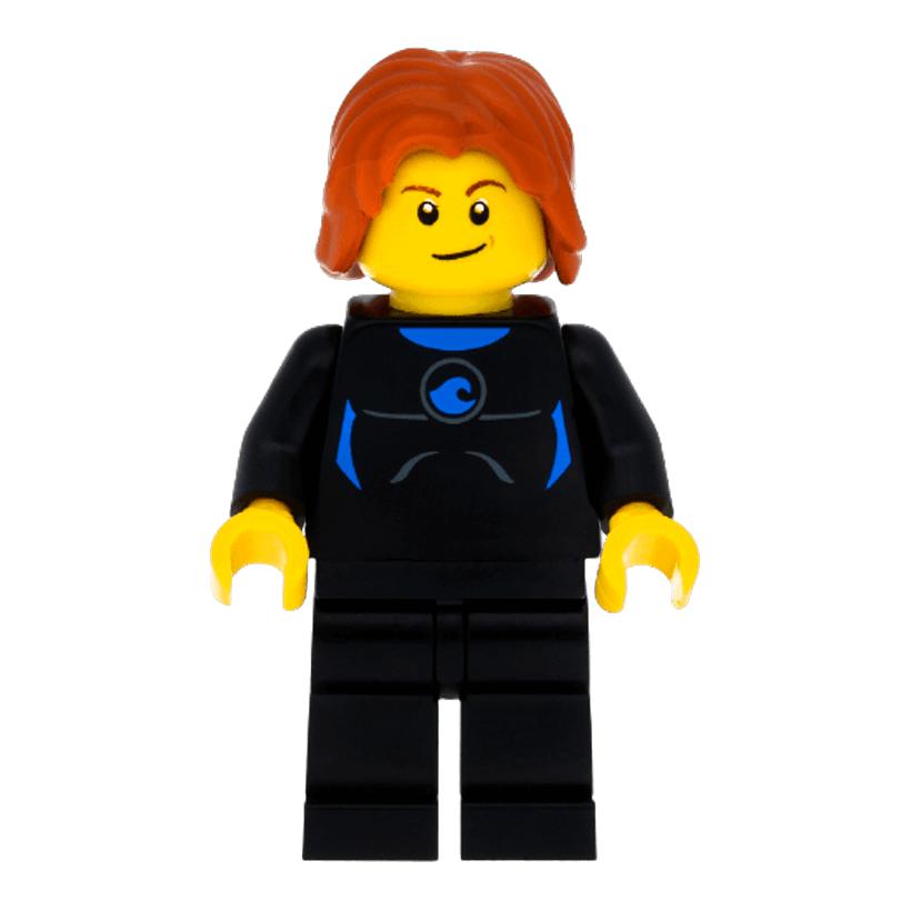 Фігурка Lego Coast Guard 973pb1435 Surfer in Wetsuit City cty0407 Б/У - Retromagaz