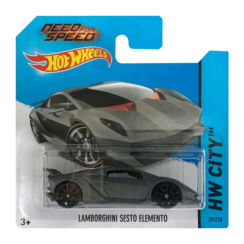 Машинка Базова Hot Wheels Lamborghini Sesto Elemento Need for Speed City 1:64 BFF92 Grey - Retromagaz