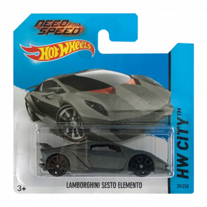 Машинка Базовая Hot Wheels Lamborghini Sesto Elemento Need for Speed City 1:64 BFF92 Grey - Retromagaz