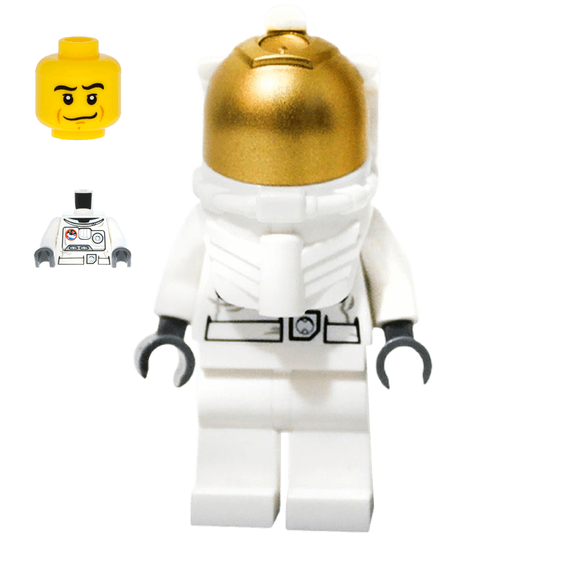 Фігурка Lego Space Port 973pb3553 Astronaut White Legs Underwater Helmet City cty0384 Б/У - Retromagaz
