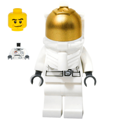 Фігурка Lego 973pb3553 Astronaut White Legs Underwater Helmet City Space Port cty0384 Б/У - Retromagaz