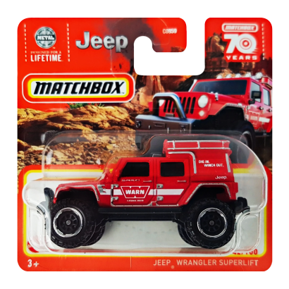 Машинка Большой Город Matchbox Jeep Wrangler Superlift Off-Road 1:64 HLD28 Red - Retromagaz