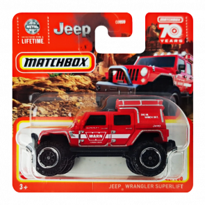 Машинка Большой Город Matchbox Jeep Wrangler Superlift Off-Road 1:64 HLD28 Red - Retromagaz