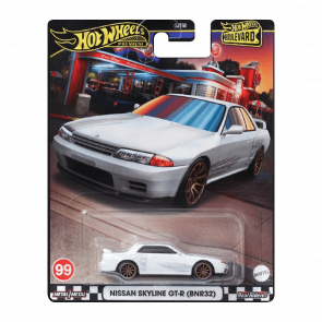 Premium Hot Wheels Nissan Skyline GT R BNR32 Boulevard 1 64 HRT74 White RetroMagaz