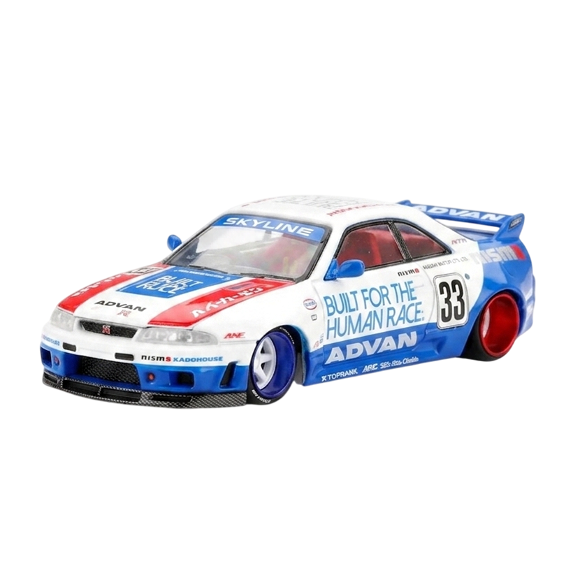 Машинка Premium Kaido House x MiNI GT Nissan Skyline GT-R (R33) BFTHR V1 1:64 KHMG213 White - Retromagaz