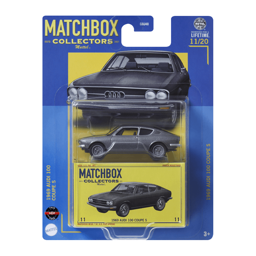 Машинка Premium Matchbox 1969 Audi 100 Coupe S Collectors 1:64 HVW06 Grey - Retromagaz