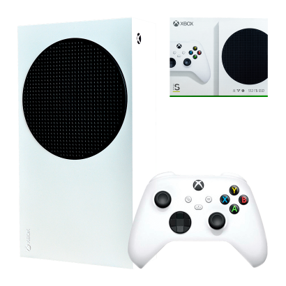 Набір Консоль Microsoft Xbox Series S 512GB White Б/У  + Геймпад Бездротовий Robot + Коробка - Retromagaz