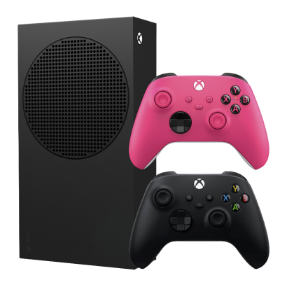 Набор Консоль Microsoft Xbox Series S 1TB Carbon Black Новый  + Геймпад Беспроводной Controller Deep Pink - Retromagaz