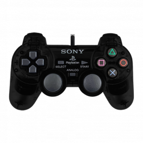 Геймпад Дротовий Sony PlayStation 2 SCPH-10010 DualShock 2 Прозорий Clear Black Б/У - Retromagaz