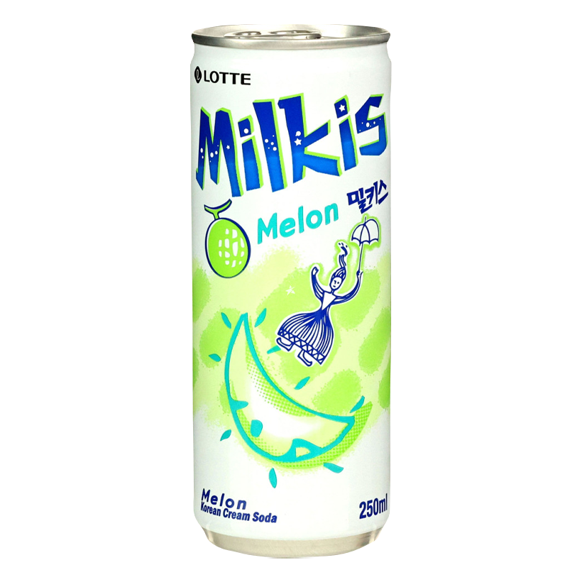 Напій Lotte Milkis Газований Молочний Диня 250ml - Retromagaz