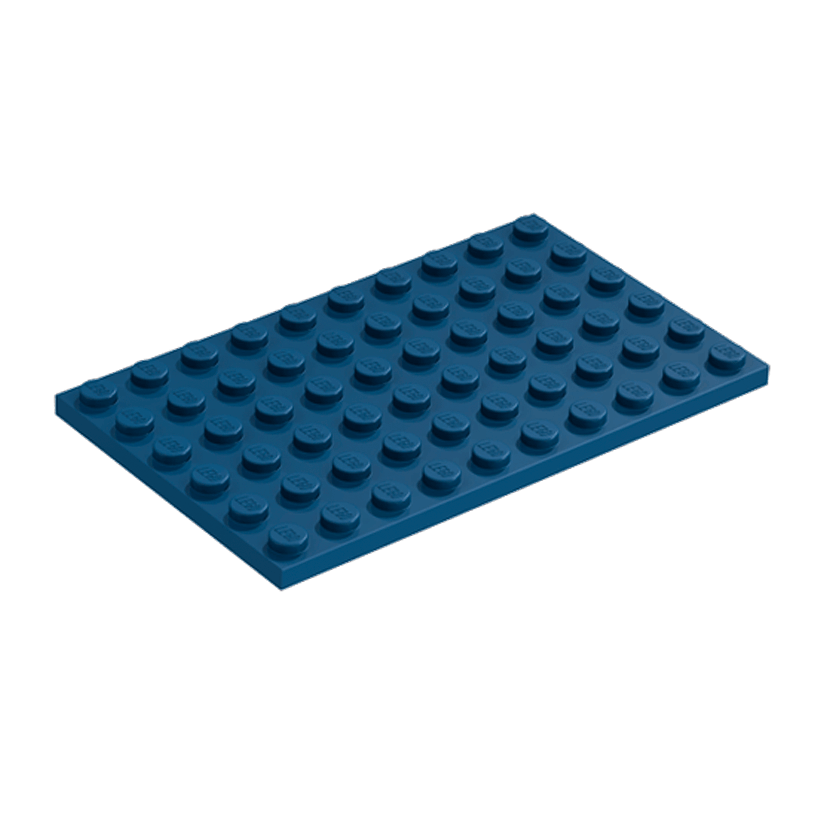 Пластина 2шт Lego Звичайна 6 x 10 3033 4252315 4512719 6200659 Dark Blue Б/У - Retromagaz
