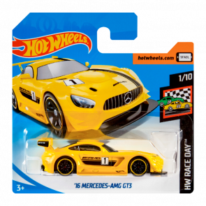 Машинка Базова Hot Wheels '16 Mercedes-AMG GT3 Race Day 1:64 FYD19 Yellow