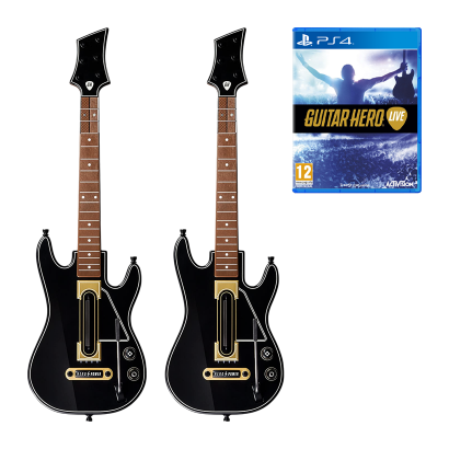 Гитара Бездротовий Activision PlayStation 4 Guitar Hero Live Supreme Party Edition Black Б/У - Retromagaz
