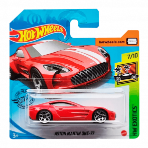 Машинка Базова Hot Wheels Aston Martin One-77 Exotics 1:64 GHC33 Red - Retromagaz