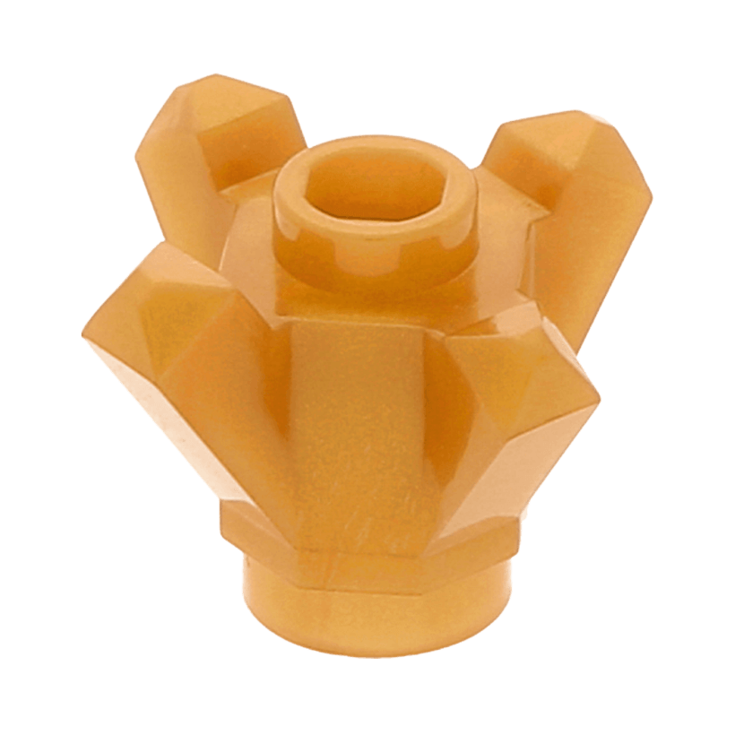 Скала 10шт Lego Драгоценность Crystal 4 Point 1 x 1 11127 28568 6030222 Pearl Gold Б/У - Retromagaz