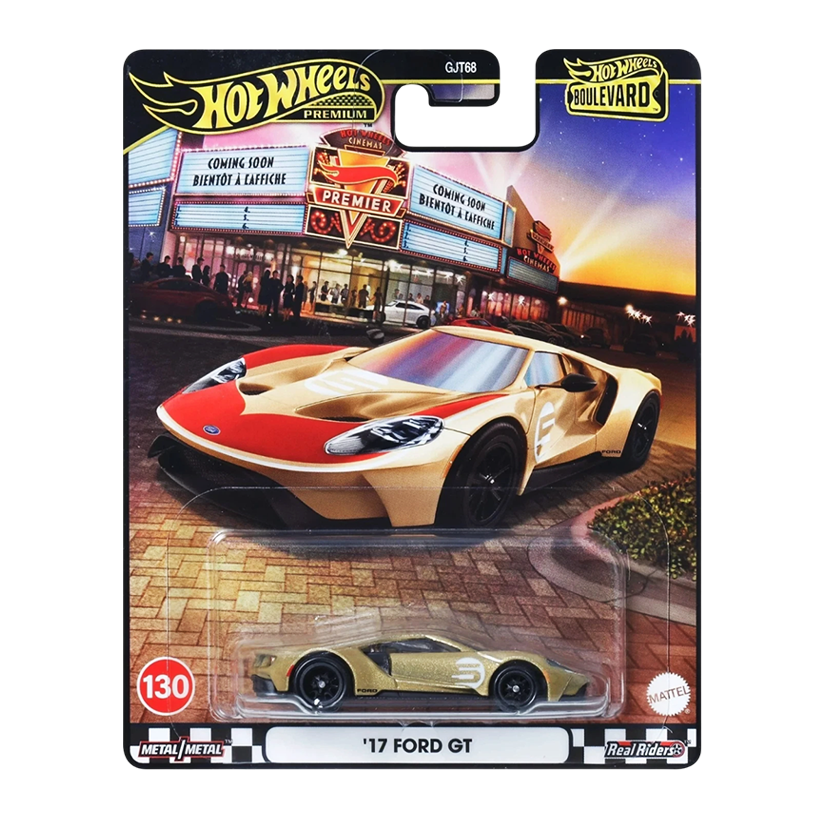 Машинка Premium Hot Wheels '17 Ford GT Boulevard 1:64 JBL15 Gold - Retromagaz