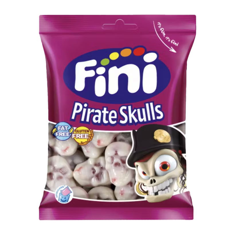 Конфеты Жевательные Fini Pirate Skulls Halloween 90g - Retromagaz