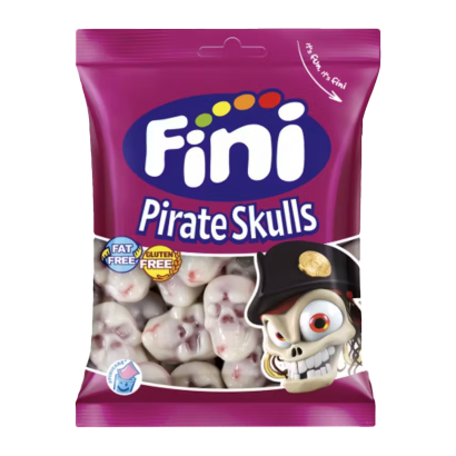 Цукерки Жувальні Fini Pirate Skulls Halloween 90g - Retromagaz