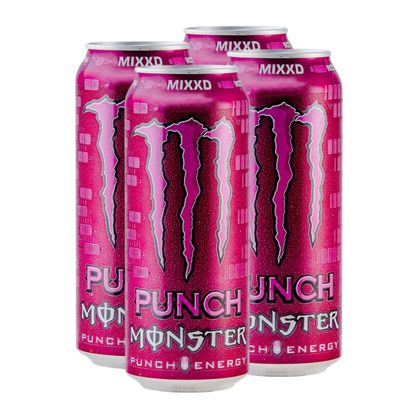 Набір Напій Енергетичний 4шт Monster Energy Punch Mixxd 500ml - Retromagaz