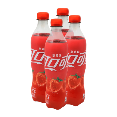 Набор Напиток 4шт Coca-Cola Азиатская Strawberry 500ml - Retromagaz