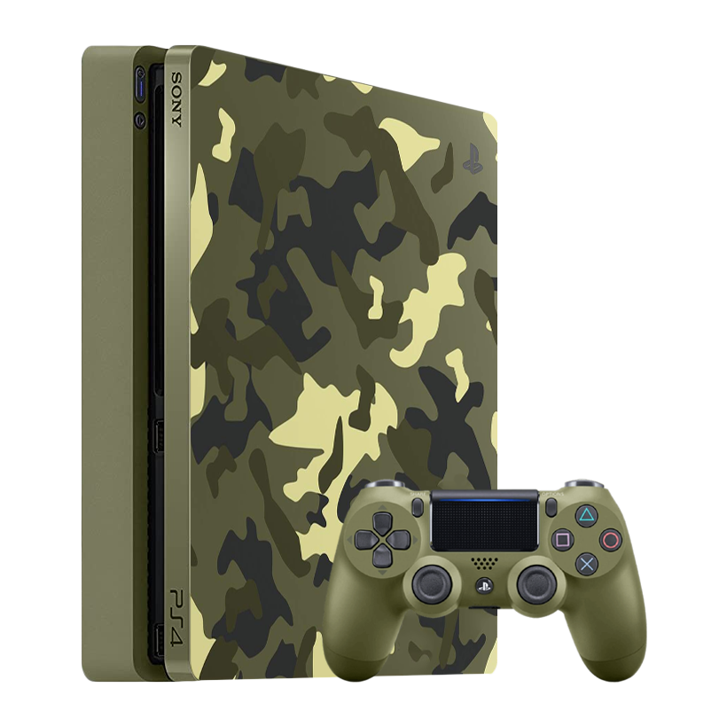 Набор Консоль Sony PlayStation 4 Slim Call of Duty: WWII Limited Edition 1TB Green Camo Б/У  + Геймпад Беспроводной DualShock 4 Call of Duty: WWII Version 2 Hakki - Retromagaz