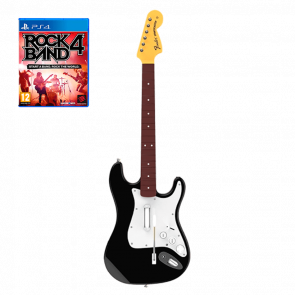 Гитара Беспроводной Harmonix PlayStation 4 Rock Band 4 Black White Б/У