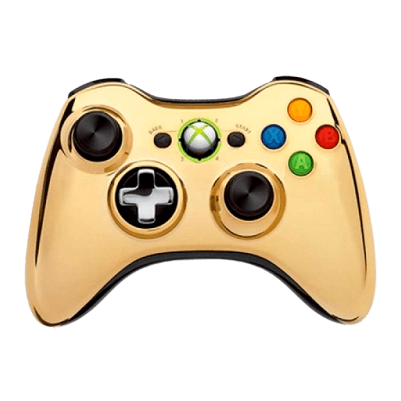 Геймпад Беспроводной Microsoft Xbox 360 Chrome Series Gold Б/У - Retromagaz