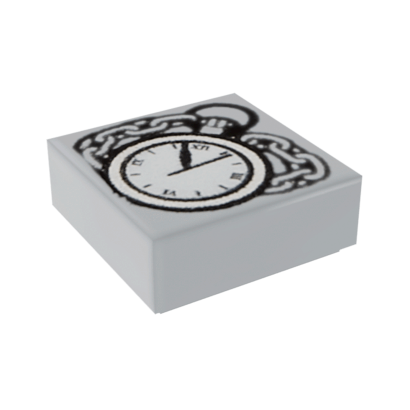 Плитка Lego Groove with Pocket Watch and Chain Pattern Декоративная 1 x 1 3070bpb075 6042512 Light Bluish Grey 2шт Б/У - Retromagaz