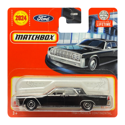 Машинка Большой Город Matchbox 1964 Lincoln Continental Showroom 1:64 HVN35 Black - Retromagaz
