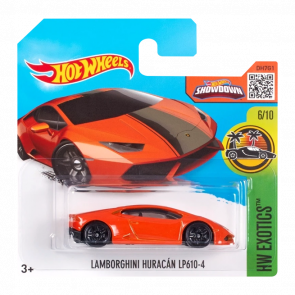 Машинка Базовая Hot Wheels Lamborghini Huracan LP 610-4 Exotics 1:64 DHR00 Orange
