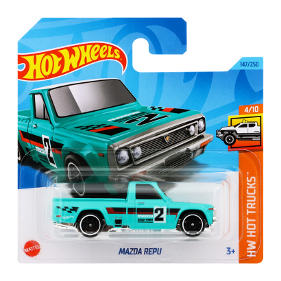 Машинка Базовая Hot Wheels Mazda Repu Hot Trucks 1:64 HKH99 Turquoise - Retromagaz