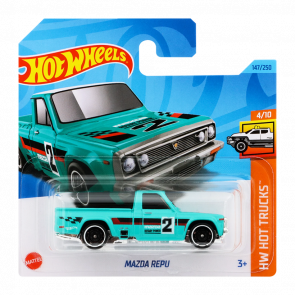 Машинка Базовая Hot Wheels Mazda Repu Hot Trucks 1:64 HKH99 Turquoise - Retromagaz