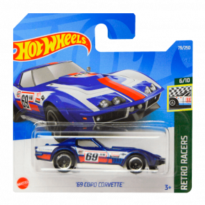 Машинка Базовая Hot Wheels '69 COPO Corvette Retro Racers 1:64 HCV10 Blue