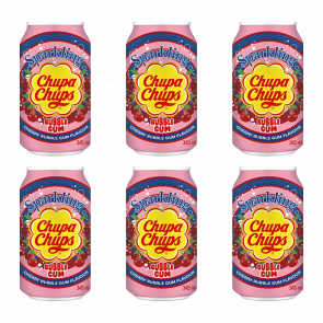 Набор Напиток Chupa Chups Bubble Gum Flavour 345ml 6шт - Retromagaz