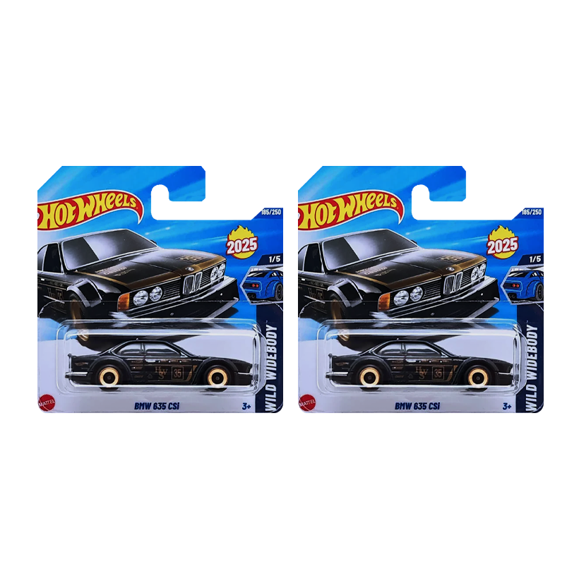 Набор Машинка Базовая 2шт Hot Wheels BMW 635 CSi Wild Widebody 1:64 HYW38 Black - Retromagaz