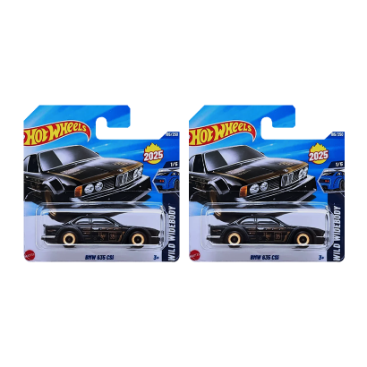 Набір Машинка Базова 2шт Hot Wheels BMW 635 CSi Wild Widebody 1:64 HYW38 Blue - Retromagaz