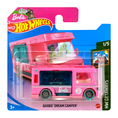 Машинка Базова Hot Wheels Barbie Dream Camper Getaways 1:64 GRX39 Pink - Retromagaz