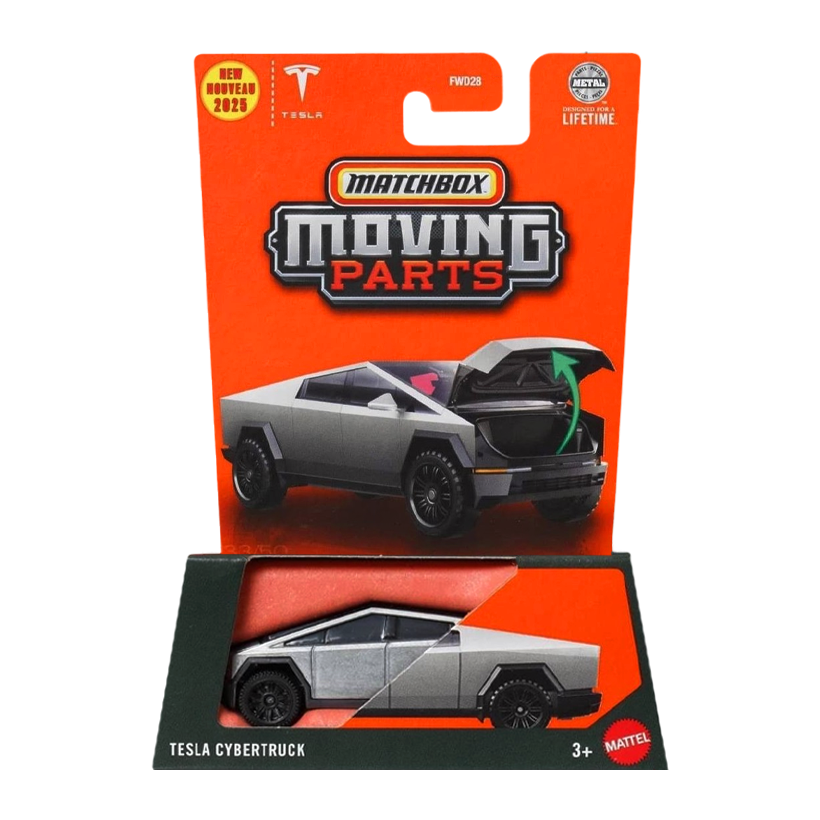 Тематична Машинка Matchbox Tesla Cybertruck Moving Parts 1:64 JBW54 Grey - Retromagaz