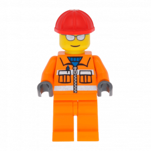 Фігурка Lego City Construction 973pb0263 Worker Red Helmet Silver Sunglasses cty0125 Б/У - Retromagaz