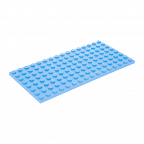 Пластина Lego Обычная 8 x 16 92438 4600612 Bright Light Blue 2шт Б/У - Retromagaz