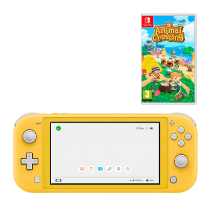 Набір Консоль Nintendo Switch Lite 32GB Yellow Новий + Гра Animal Crossing: New Horizons Російська Озвучка - Retromagaz