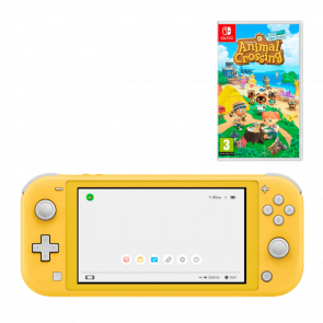 Набор Консоль Nintendo Switch Lite 32GB (045496452681) Yellow Новый  + Игра Animal Crossing: New Horizons Русская Озвучка - Retromagaz