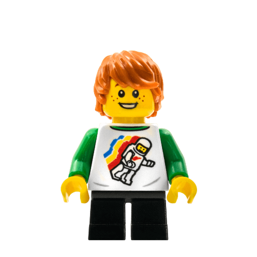 Фигурка Lego People 973pb3569 Boy with Reddish Brown Hair City LLP029 1 Б/У - Retromagaz