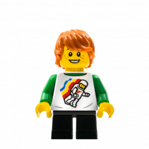 Фігурка Lego People 973pb3569 Boy with Reddish Brown Hair City LLP029 1 Б/У