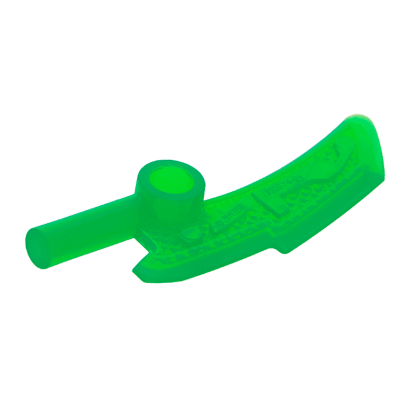 Зброя Lego Blade with Bar Ninjago Jade Blade Сокира 18950 6100946 Trans-Green 10шт Б/У - Retromagaz