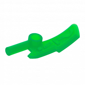 Зброя Lego Blade with Bar Ninjago Jade Blade Сокира 18950 6100946 Trans-Green 10шт Б/У