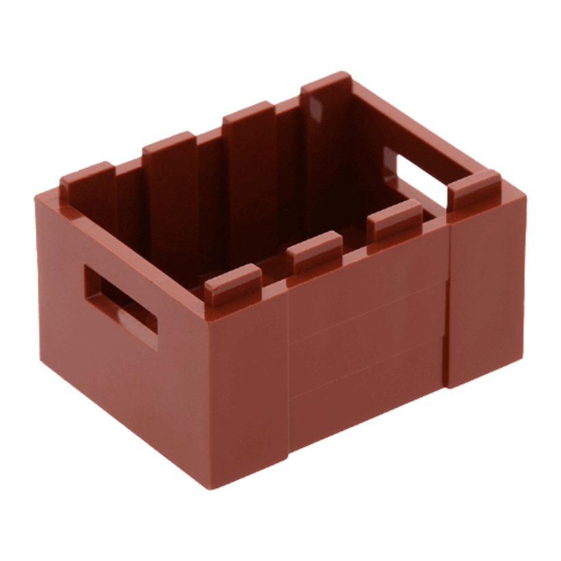 Емкость 2шт Lego Crate 2/3 3 x 4 x 1 30150 4211185 Reddish Brown Б/У - Retromagaz