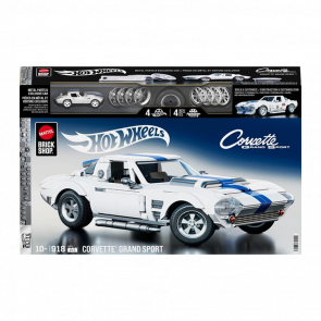 Конструктор Hot Wheels Brick Shop Elite Corvette Grand Sport 918 деталей JGR31 White - Retromagaz