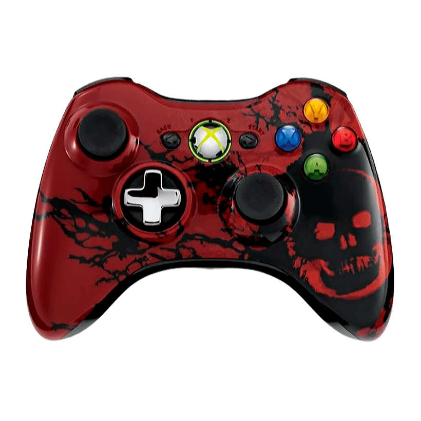 Геймпад Бездротовий Microsoft Xbox 360 Gears of War Limited Edition Red Black Б/У - Retromagaz